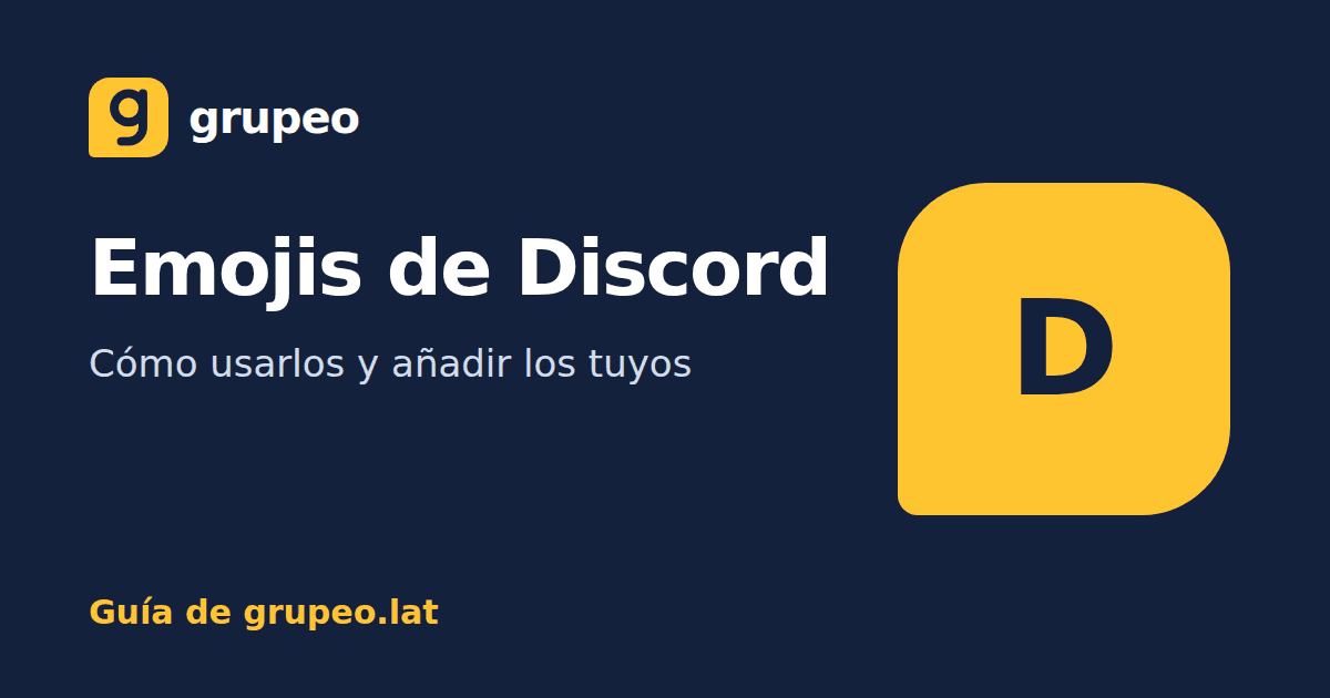 Emojis de Discord: cómo usarlos y añadir los tuyos: guía de Grupeo
